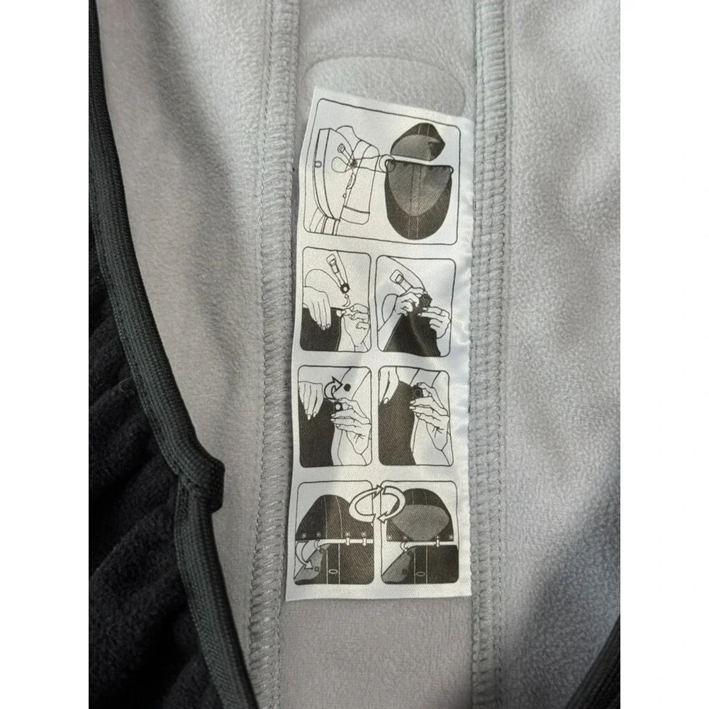EUC Baby Bjorn‎ accessory hooded fleece cover for carrier black winter